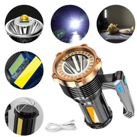 Rechargeable LED Flashlight, 8 Mode Searchlight, Spotlight, Portable, Super Bright