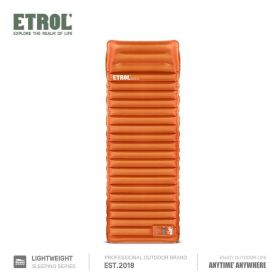 Camping Sleeping Pad; Inflatable Sleeping Mat With Pillows; Waterproof Lightweight Mattress; Folding Bed Cushion For Backpack Travel Hiking Camping Wi (Color: orange)